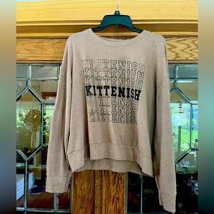 Kittenish casual crew neck sweater